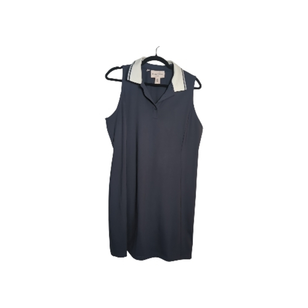 Tommy Bahama XL Navy Sleeveless Golf Polo Mini Dress with White Collar Tennis
